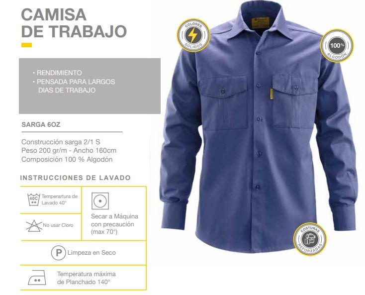 CAMISA TRABAJO PAMPERO