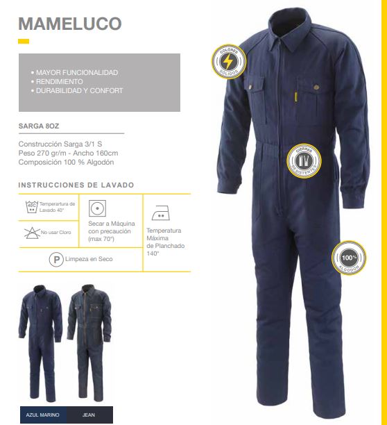 MAMELUCO TRABAJO PAMPERO