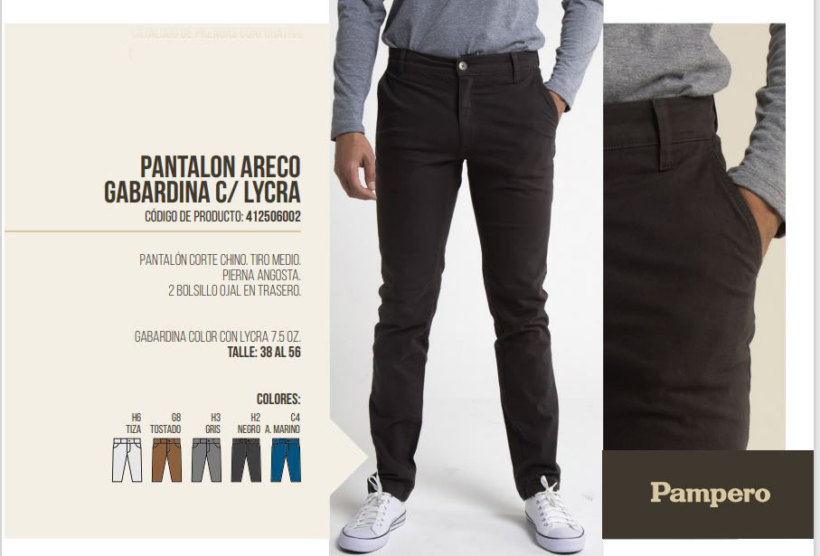 PANTALON ARECO PAMPERO HOMBRE