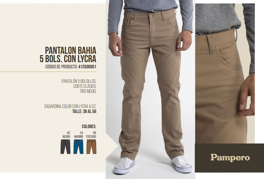 PANTALON BAHIA 5 BOLSILLOS CON LYCRA PAMPERO