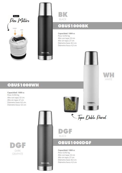 TERMO DE ACERO INOXIDABLE WATERDOG – OBUS1000