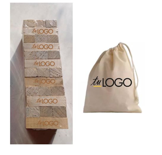 Jenga 20 CM + bolsa de lienzo