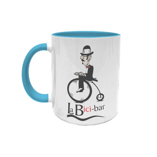 Taza Ceramica con asa e interior de color