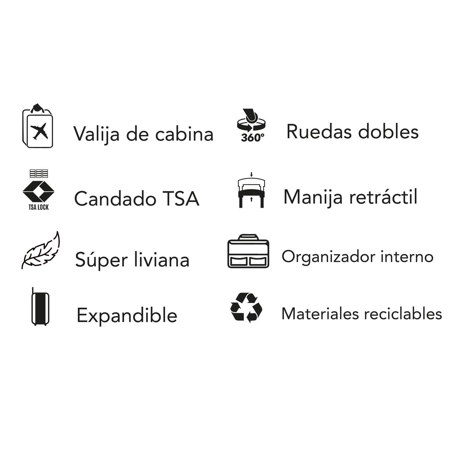 SET VALIJAS 20″24″ ABS NEGRA UNICROSS